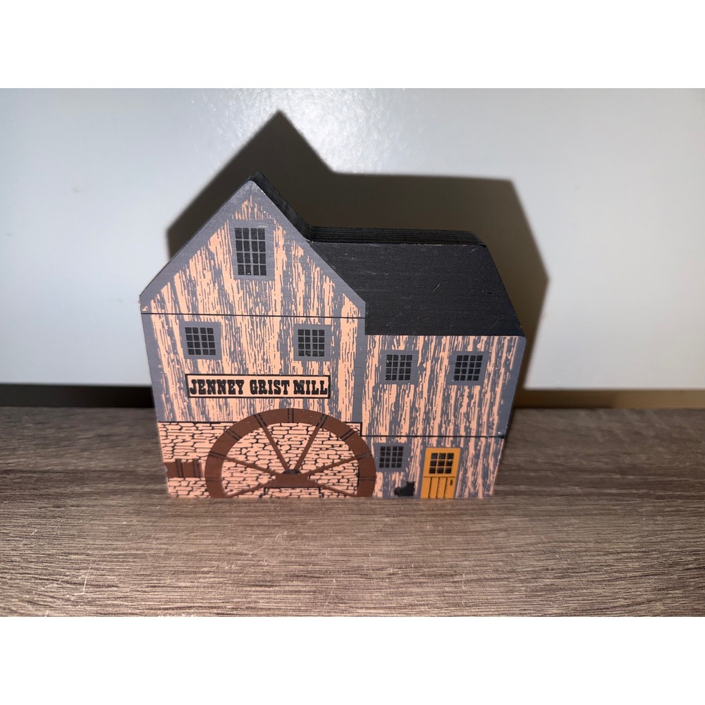 Cats Meow Village Jenney Grist Mill Wood Block Tradesman Series 1992 Jaline